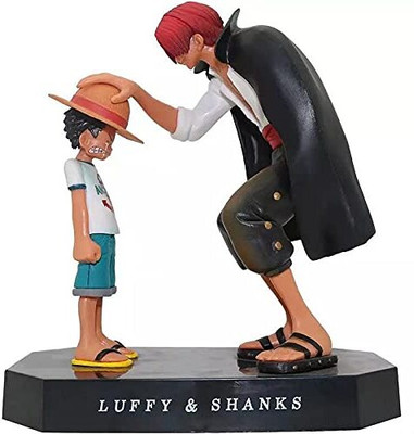 RVM Toys Anime One Piece Luffy and Shanks Action Figure 18 cm Office Desk Cake Topper Toy(Multicolor)