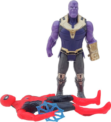 SONI CREATION ENTERPRISE AVENGERS SPIDERMAN AND THAINOS ACTION TOY FIGURE || WITH LIGHT(Multicolor)
