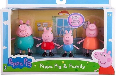 dhimantoys Peppa Pig, Peppa Family Toy (Set of 4Pc)(Multicolor)