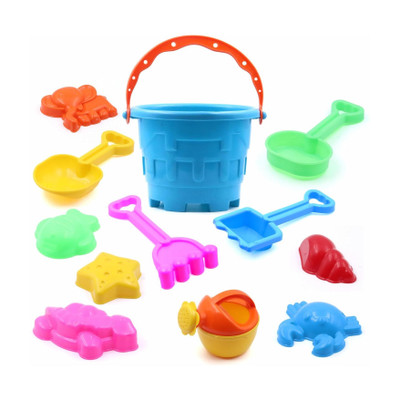 SNK Enterprise Beach Set Toy - Non-Toxic Plastic Sand Molding Kit for Kids(Blue)