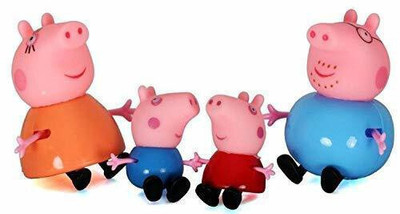 SNM97 Peppa Pig Family in peppa pig set 0f 4 in toys for kids P_130(Multicolor)