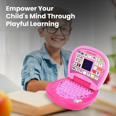 Shivay traders Kids Learning Educational Laptop with LED Display & Music |(Pink)