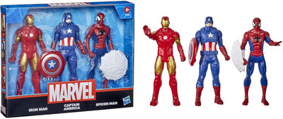MARVEL Action Figure Toy 3-Pack, 6-inch Figures(Multicolor)