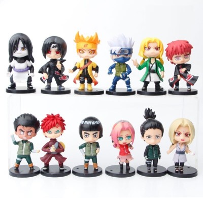 Trunkin 12pcs Set B Action Figures Orochimaru Sakura Tsunade Model Toy Collectibles(Multicolor)