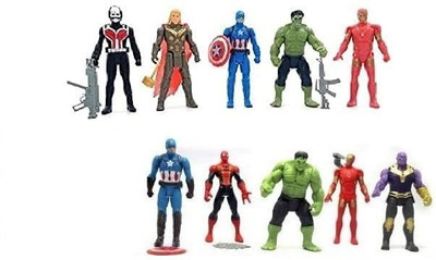 KHYALI Superhero Action Figure Toys|Superheroes Set of 10 Figures Toy for Kids|51(Multicolor)
