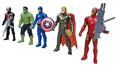 Toyporium Avengers Toys|Set of 5 Twist And Move Super Hero Action Figure For Kids|A15(Multicolor)