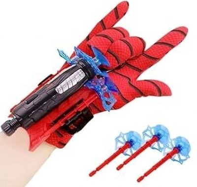 Dwiti Enterprises Spiderman Web Shooter Cross Bow Launcher (Red)/action Toy for Kids(Red)