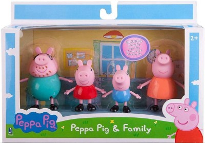 RKUnique Peppa pig Family Set of 4 pcs Daddy Pig, Mummy Pig, George And Peppa(Multicolor)