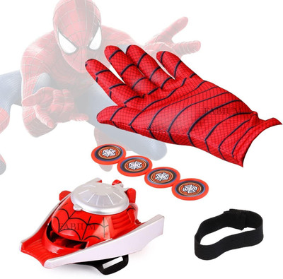 jabastin Loty Store Spider-Man Gloves with Disc Launcher Web Shooter(Red)