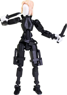 Mighty Miniatures Shadow Widow Action Figure | 14 cm with weapons pack(Black)