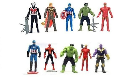 KHYALI Superhero Action Figure Toys|Superheroes Set of 10 Figures Toy for Kids|57(Multicolor)