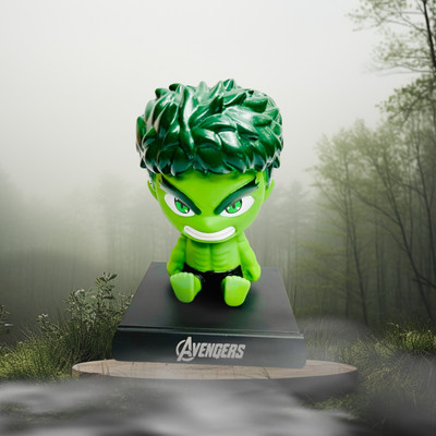 gtrp Super Hero Hulk Action Figure Limited Edition Bobblehead with Mobile Holder 29(Multicolor)
