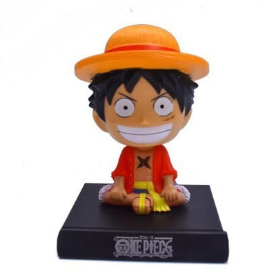 gtrp Luffy One Piece Bobble Head Action Figure for Car Dashboard and Office Desk ()(Multicolor)