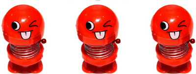 SANNO WORLD Smiling Face Spring Doll Emoji Shaking HeadSmiley Dancing Toys Emoticon Bouncing(Red)