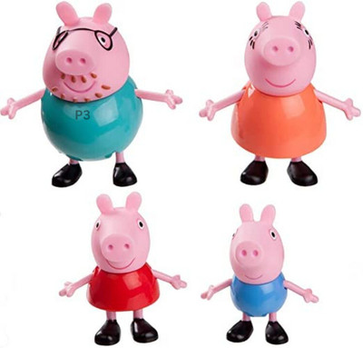 SNM97 Peppa Pig Family in peppa pig set 0f 4 in toys for kids P_14(Multicolor)
