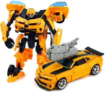 TOYRENTTO 2‑in‑1 Yellow Transforming Robot Car Toy – Superhero Bumblebee Bot for Kids 6+(Yellow)