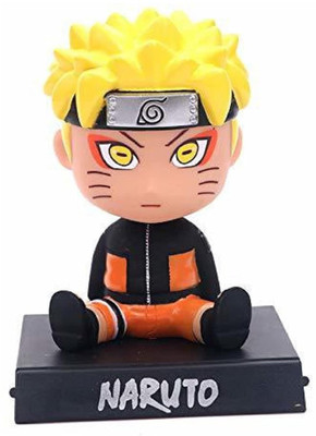 mik Naruto Red Eyes Limited Edition Bobblehead with Mobile Holder for Car Dashboard,(Multicolor)