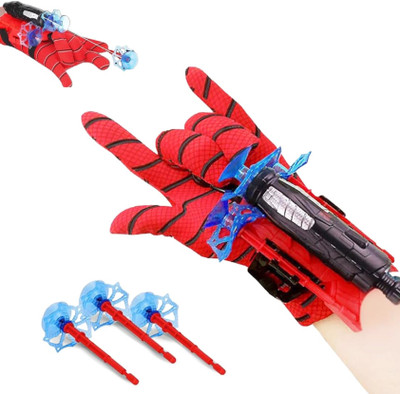 Wembley Spider Web Shooter Toys for Kids Boys Real Gadget Toys Gloves Launcher Wrist Toy(Multicolor)