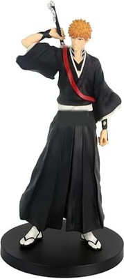 funfob Bleach Ichigo Kurosaki Action Figure Toy Height -18CM Collectible for Fans.(White, Black)