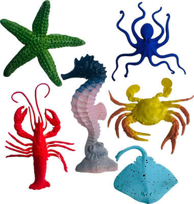 ZESTHOME Aquatic Sea Animal Toys for Kids – Realistic Rubber Ocean Animal Set toys(Multicolor)