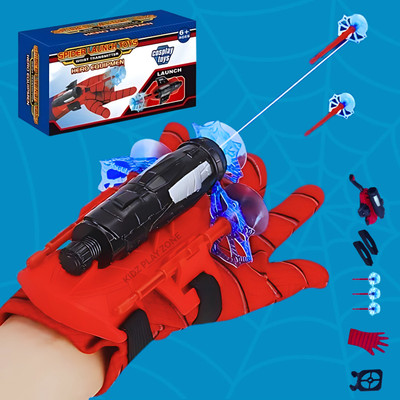KIDZ PLAY ZONE Spiderman Web Shooter Gloves Cross Bow Web Launcher Gadget for kids(Red)