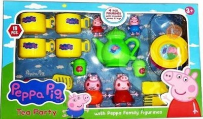 RIGHT SEARCH Peppa Pig Tea Cup Party Pretend Play Kitchen Game Set Toy for Kids(Multicolor)