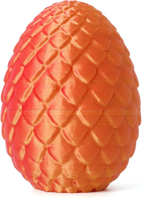 ZATOMIC 3D Printed Threaded Dragon Egg: A Unique and Innovative Creation Egg(Red, Yellow)