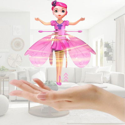 RIGHT SEARCH Magical Flying Fairy Doll, Hand Sensor Control, USB Powered Magic Flying Fairy(Pink)