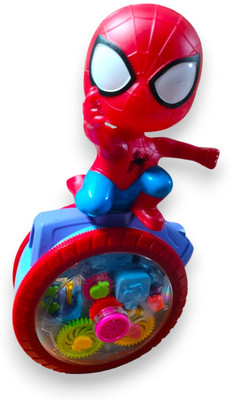 Shivay traders Magic Rotating Spider Hero Toy – Gear-Powered Fun for Ages 3+(Red)
