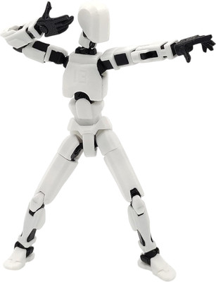 dribblr Dummy 13 Action Figure Robot | Build It Yourself Toy | 3D Printed (5.5inches)(White, Multicolor)