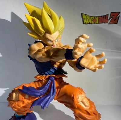 Raregets DBZ Legends Super Saiyan Son Goku Kamehameha, 15 cm PVC Action Figure, Best Gift(Multicolor)