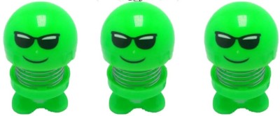 SANNO WORLD Smiley Spring Cute Emoji Bobble Head Emoticon Figure Dolls with Funny(Green)