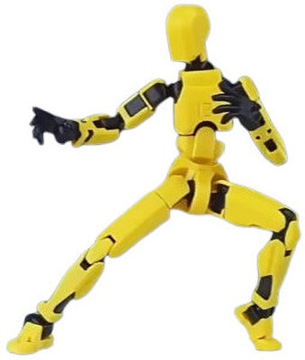 CERO Dummy 13 Action Figure Robot – Build-It-Yourself 3D Printed Model (YELLOW)(Yellow)