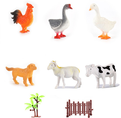 Joy Junction Pack of 6 Realistic Farm Animal Figure Toy(Multicolor)