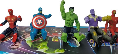 Toyporium Avengers Toys|Set of 5 Twist And Move Super Hero Action Figure For Kids|T05(Multicolor)