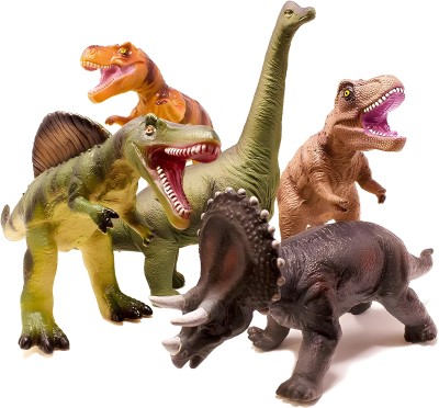 Toybot Big Size Set of 10 Dinosaur Toy for Kids Action Figure Animal Model Dinosaur Toy(Multicolor)