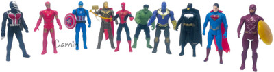 camin Marvel Avenger Superhero Action Figure Toy Set of 10 | Toy for Kids(Multicolor)