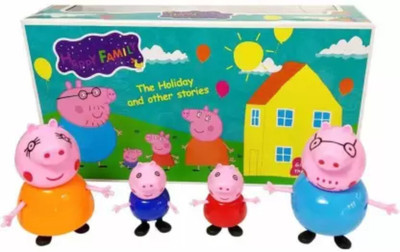 TOYACHI Peppa Pig Toys Family Set Orginal Cartoon Animated Figures (Multicolor)37(Multicolor)