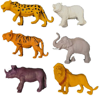 ZIQRA TOYS Wild Animals toy, Animal Figure,Learning and Educational Toys for Kids(Multicolor)