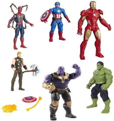 HappyBive Superheros Action Figure Toys|Set of 5 Avengers Figures Toys For Kids|H10(Multicolor)