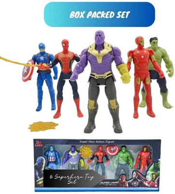 RIGHT SEARCH Avengers Endgame Action Figure of 5 Super Heroes(Multicolor)