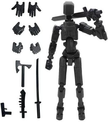avana products (Assembly Completed) Dummy 13 Robot, Action Figure 3D Printed Toys(Black)