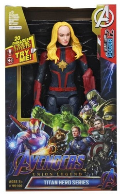 The Simplifiers Super Hero's Die cast Metal Action Figure- Captain Marvel(Multicolor)