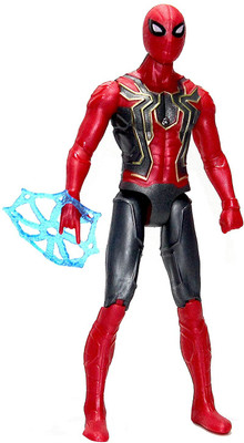 K A Enterprises Spider Man Action Figure Toy | Inbuild Light | Big in Size (Spider Man 8 Inch)(Red)
