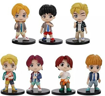 gtrp BTS Tiny Tan - POP Rocks Edition ( Set of 7 )| BTS Toy Doll Statue(Multicolor)