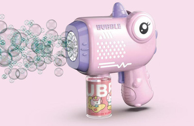 J K INTERNATIONAL Bubble Gun for Kids Leak-Proof Bubble Machine Automatic Space Bubble Blower(Pink)