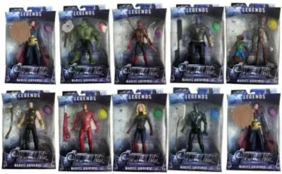 Pepstter Marvel Avenger Action Figure Toy Set for Kids Toys Collection for Boys Packof 10(Multicolor)