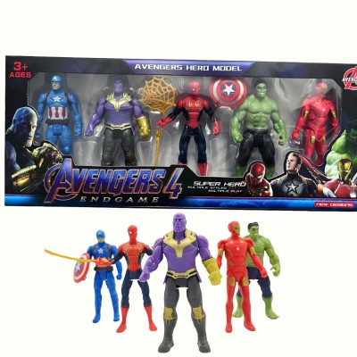 FUNDRIFT Marvel Avenger Action Figure Toy Set for kids, Super Hero Collection, Pack of 5(Multicolor)