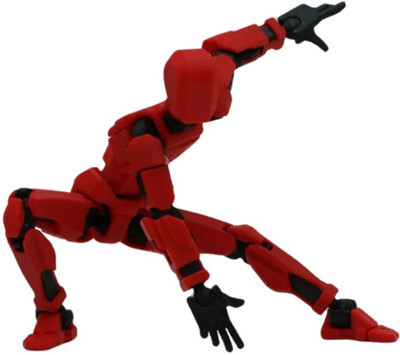 Apsara Gifts Dummy 13 Action Figure Articulated 3d printed Robot(Red)