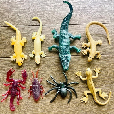 Tik C Cute lizards crocodile spider gang toys for kids(Multicolor)